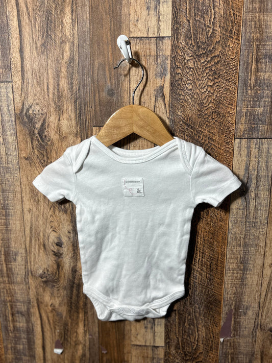 Organic cotton onesie, size 0-3m