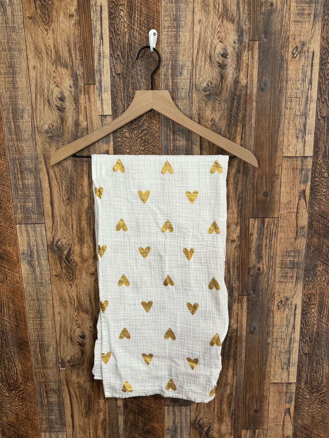 Heart muslin blanket