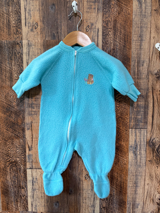 Vintage fleece sleeper, size 0-6m