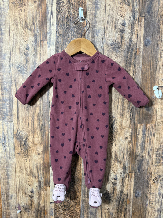 Fleece sleeper, size 3m