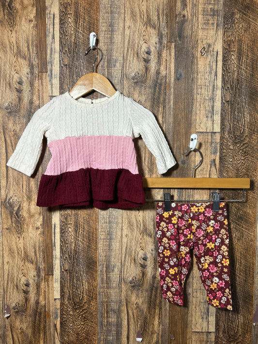 2pc set, size 3-6m