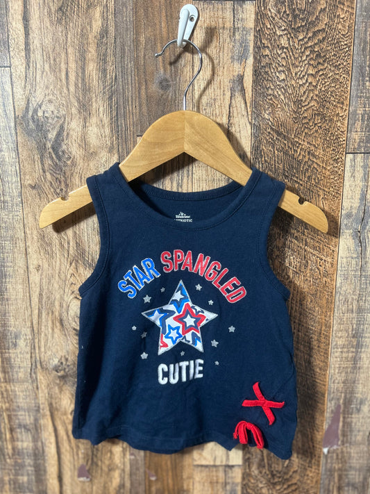 Patriotic tank, size 3t