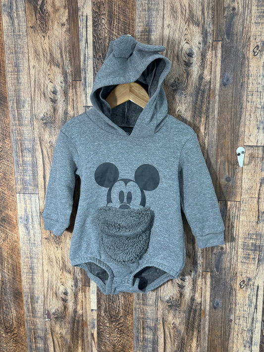 Hooded sweatshirt romper, size 24m