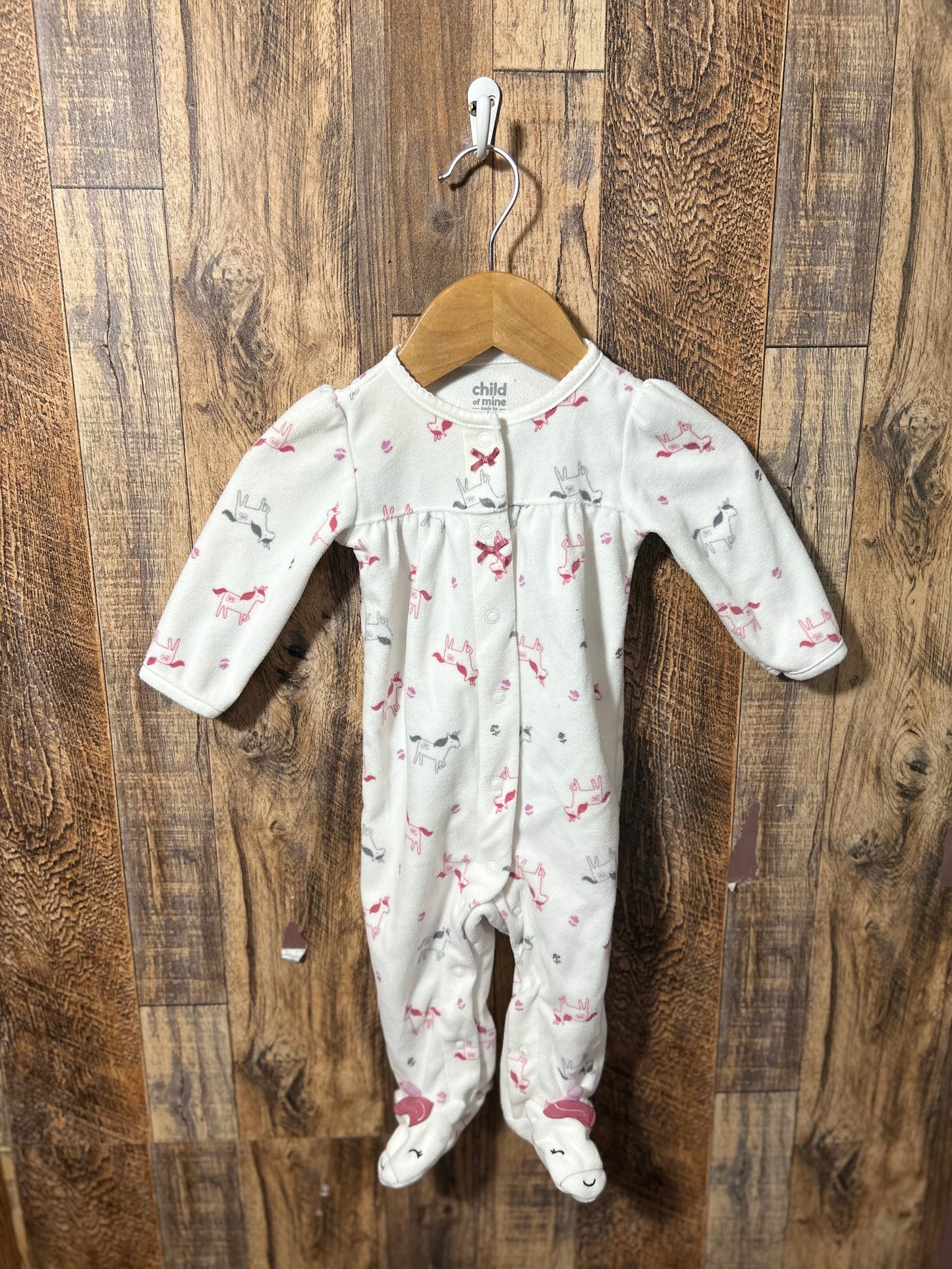 Fleece sleeper, size 3-6m