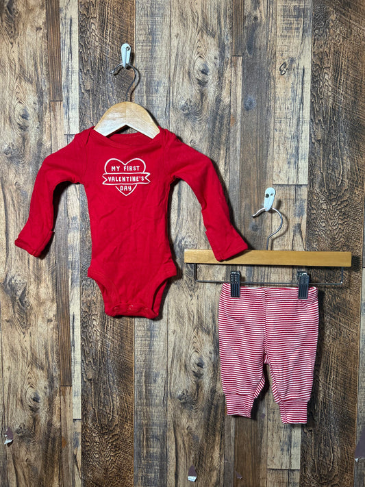 Valentines 2pc set, size NB