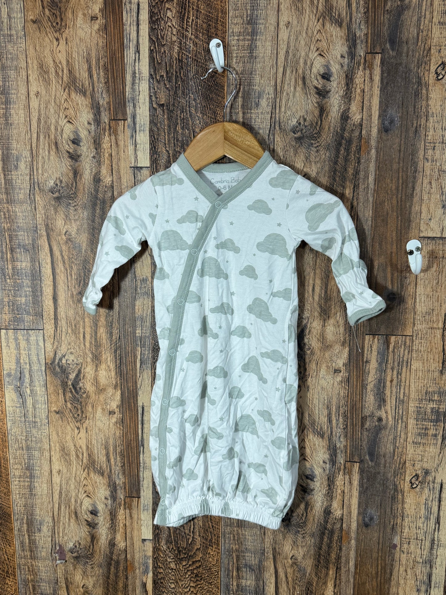 Organic cotton sleep gown, size 0-6m