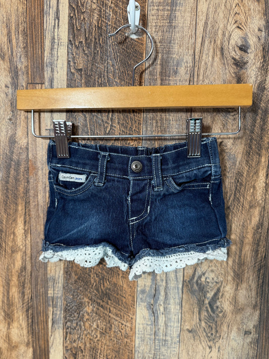 Jean shorts, size 12m