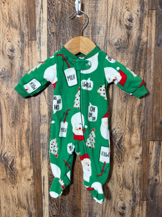 Holiday fleece sleeper, size P
