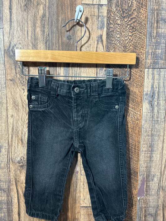 Black jeans, size 6-9m