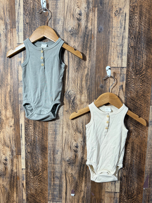 2pc organic cotton tank set, size 3m