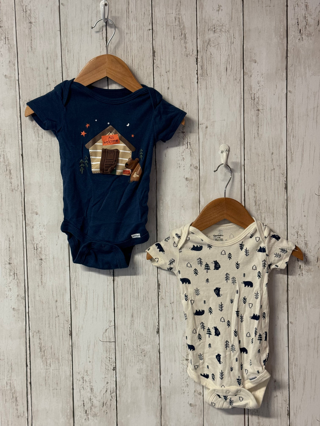 2pc onesie set, size 6-9m