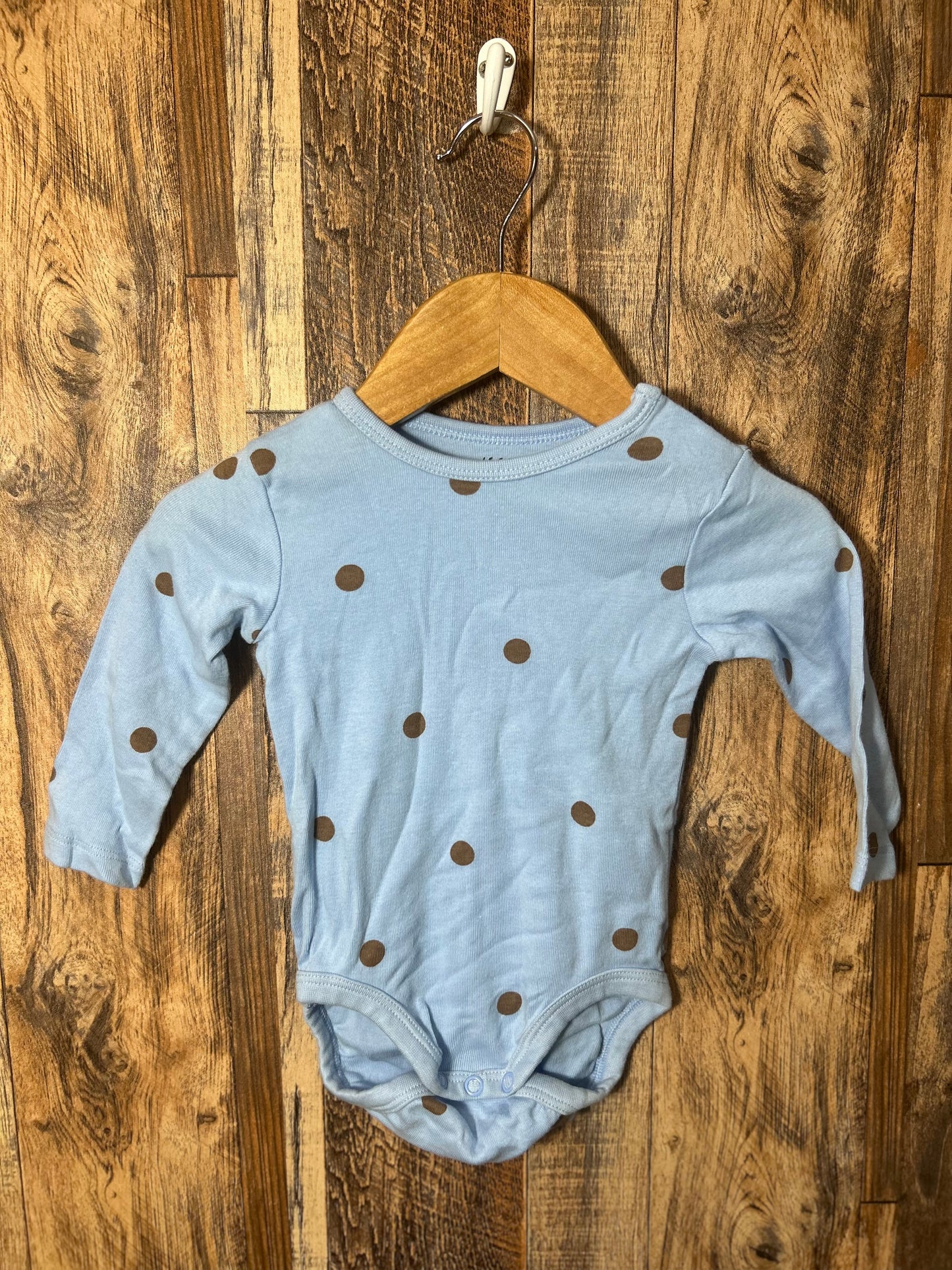 Organic cotton LS shirt, size 6m