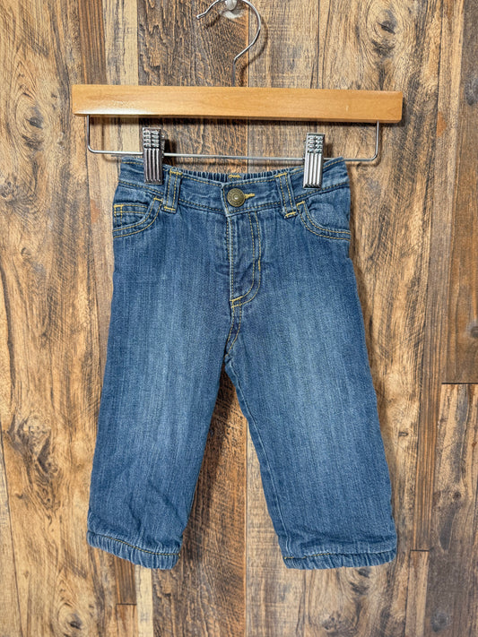 Lined jeans, size 6-12m