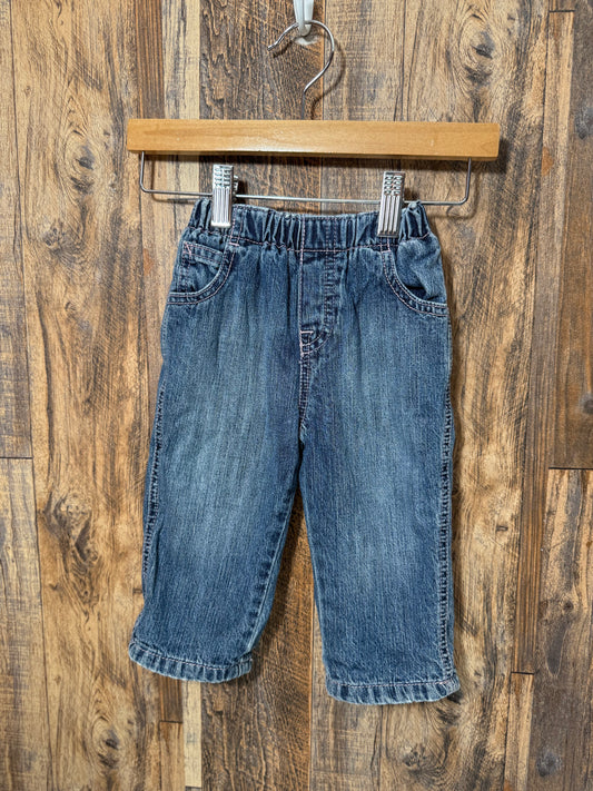 Lined jeans, size 6-9m