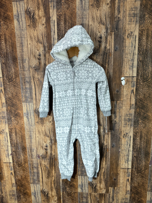 Hooded fleece romper NWT, size 24m