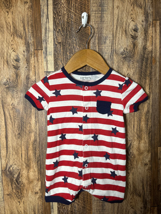 Patriotic romper, size 0-3m