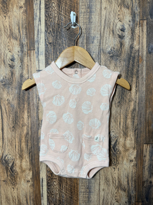 Organic cotton romper, size 0-3m
