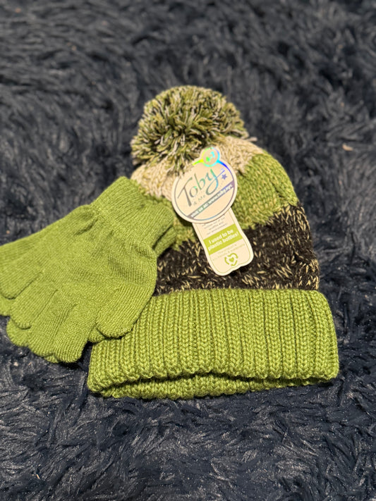 Hat and glove set, size 4-7