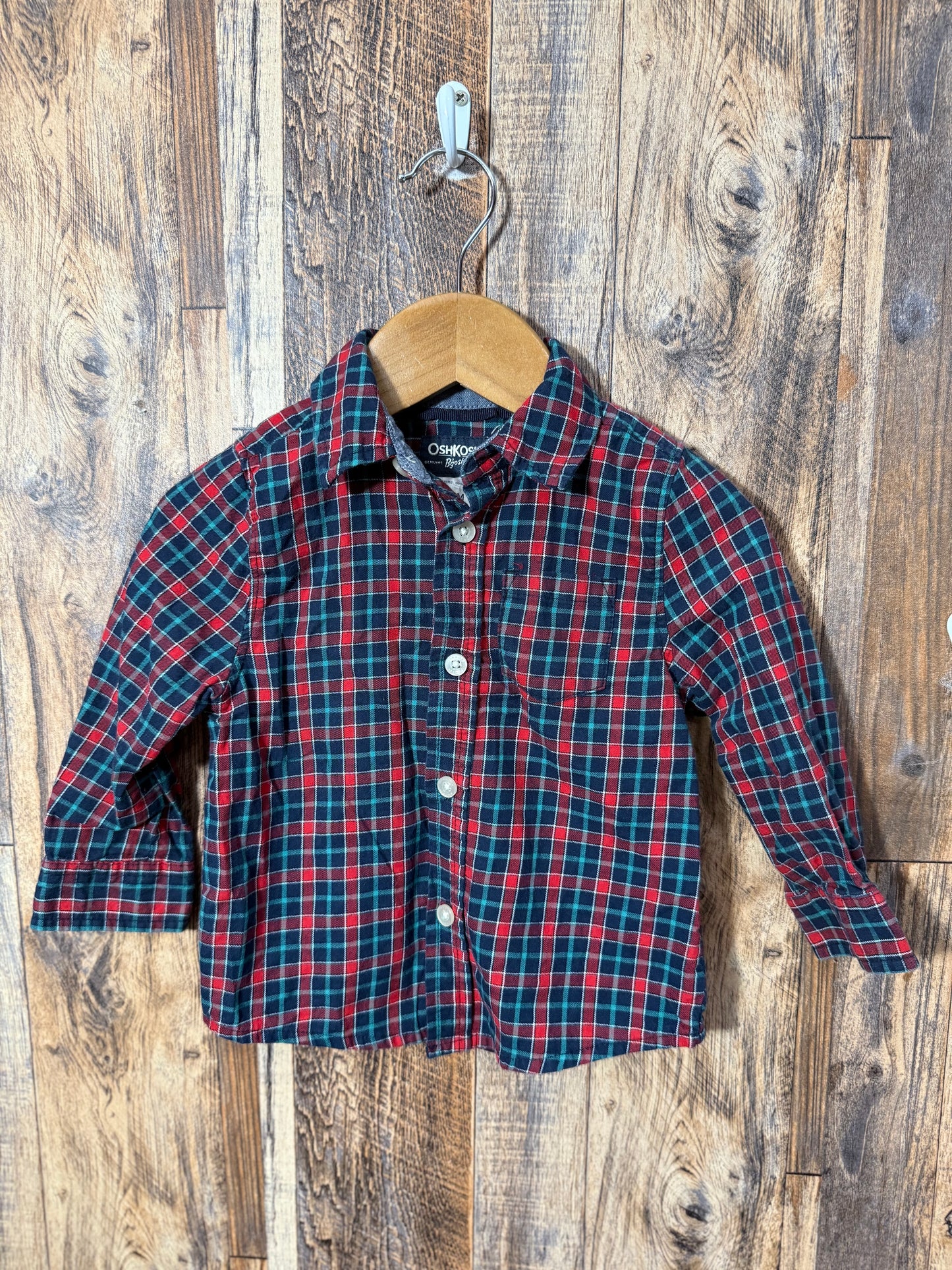 Holiday button up, size 18m