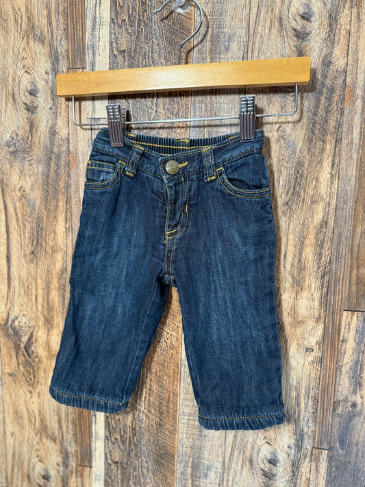 Lined jeans, size 3-6m