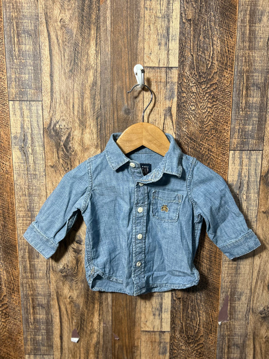 LS button up, size 3-6m