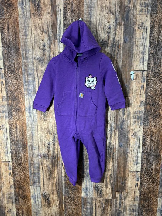 Hooded sweatshirt romper, size 24m