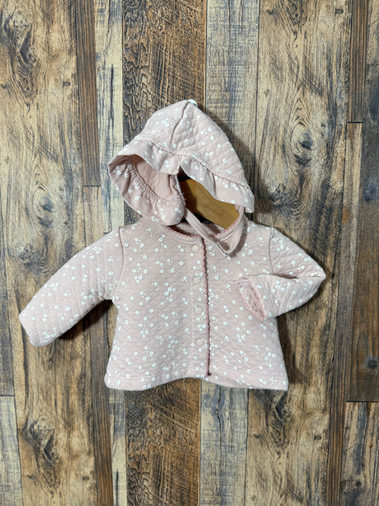 LS button up w/ hat, size 0-3m