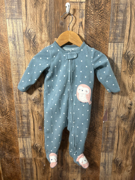 Fleece sleeper, size 6m