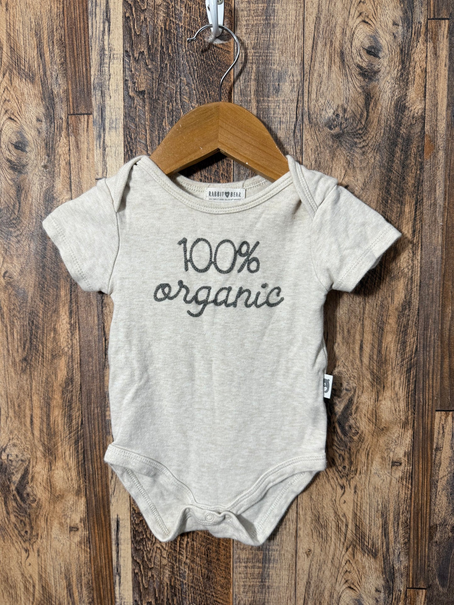 Organic cotton onesie, size 6-9m