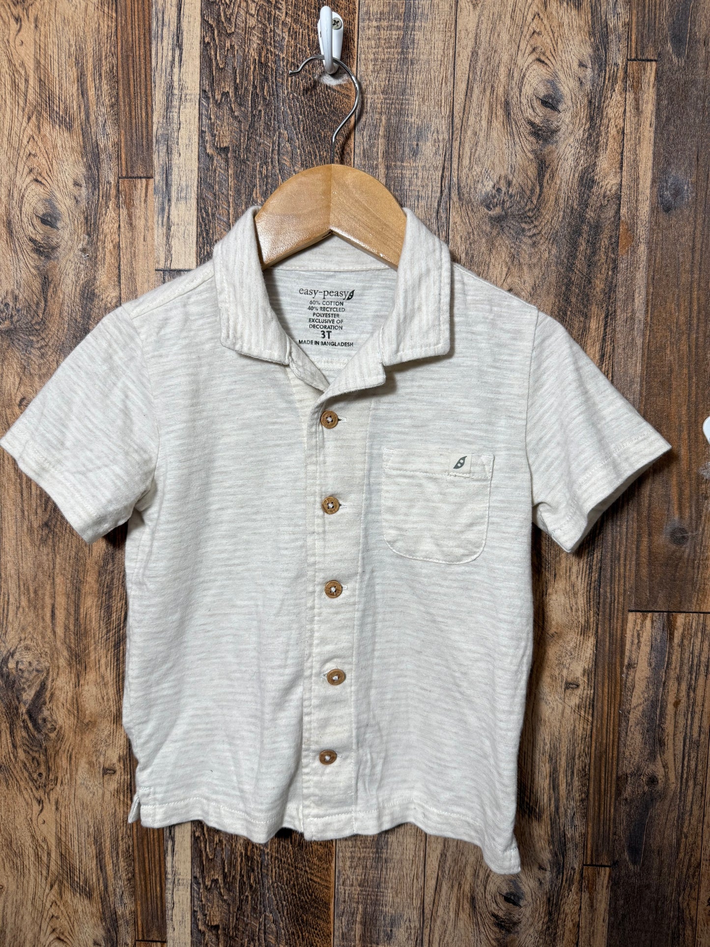 Cotton button up shirt, size 3t