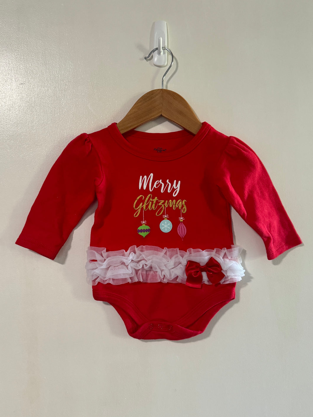 LS holiday shirt, size 6-9m