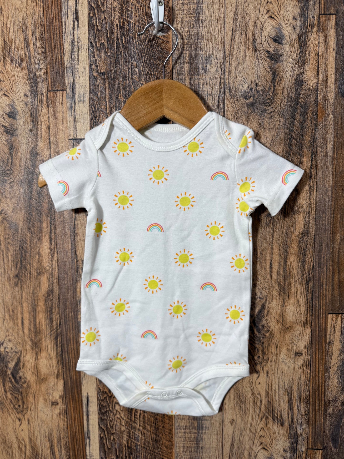 Organic cotton onesie, size 3-6m