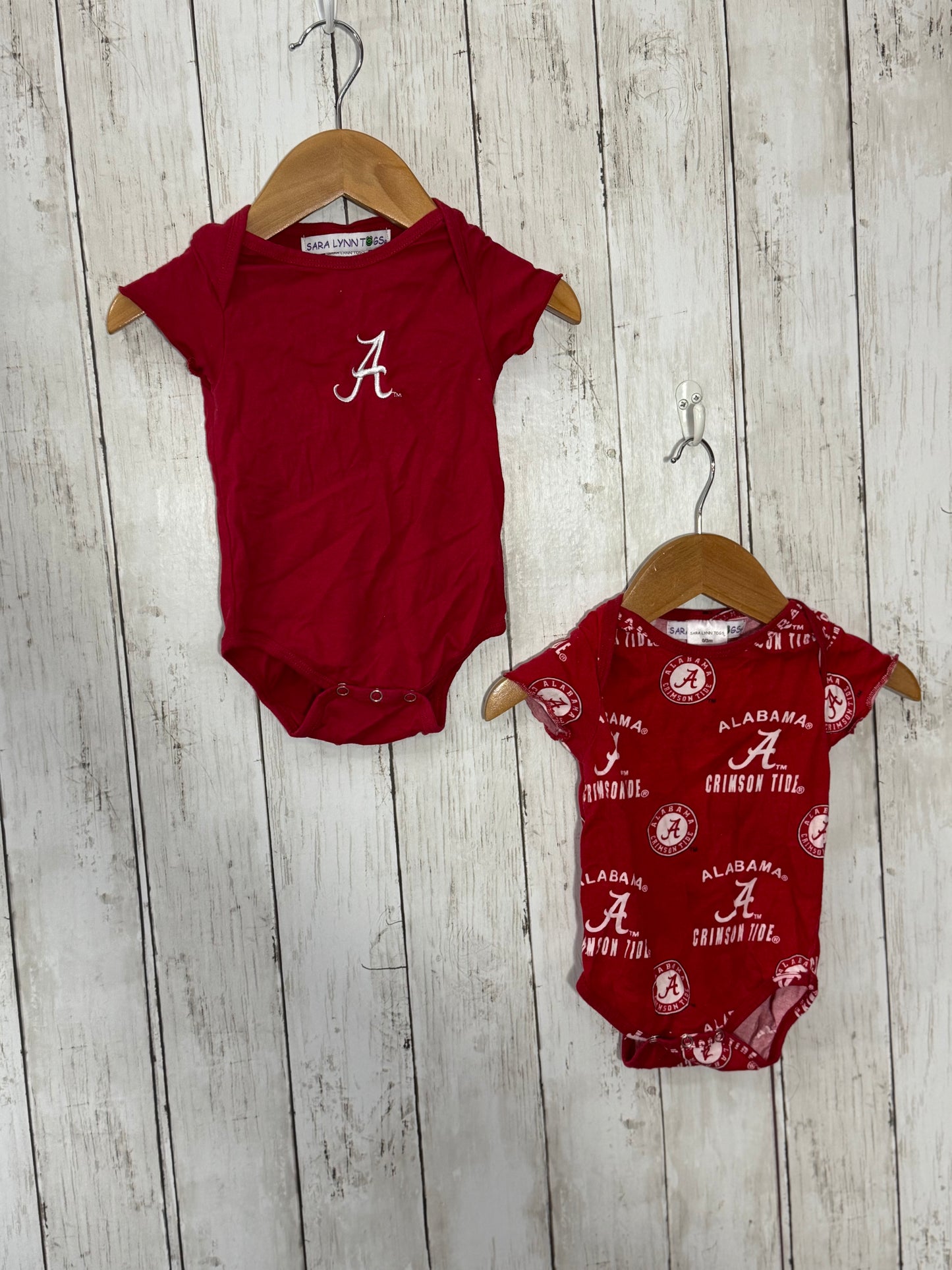 Alabama 2pc onesie set, size 0-3m