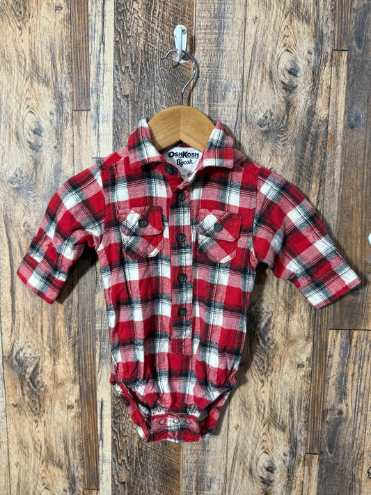 LS Flannel button up, size 6m