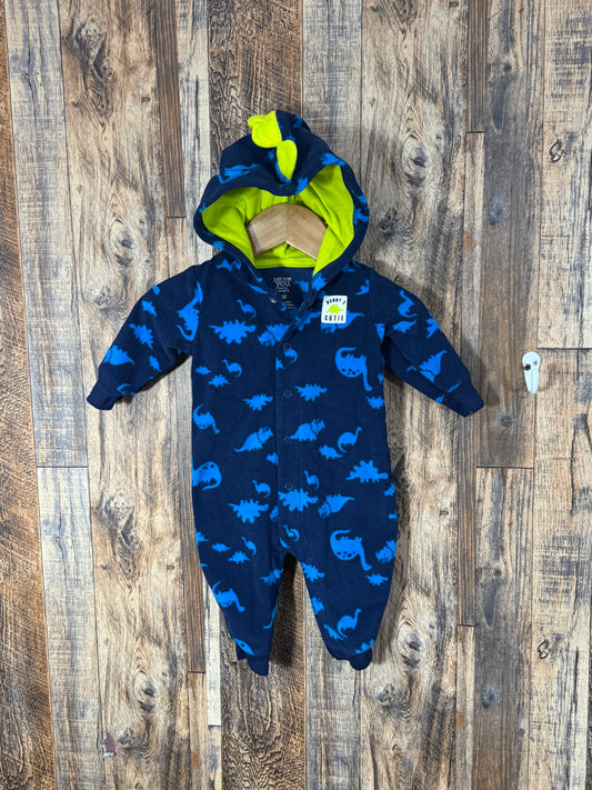 Hooded fleece romper, size 3m