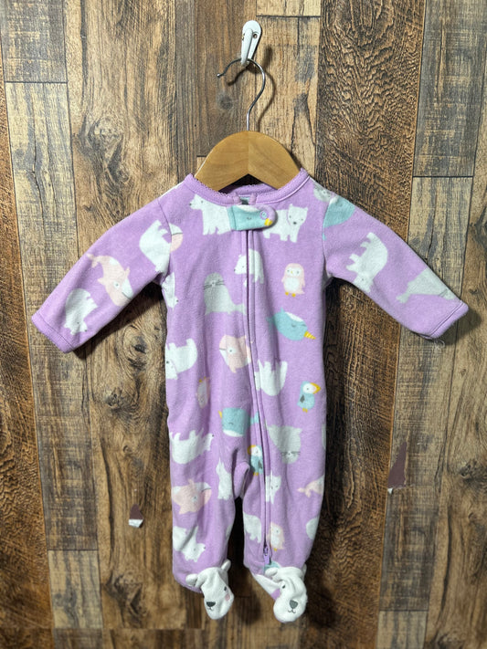 Fleece sleeper, size 3m