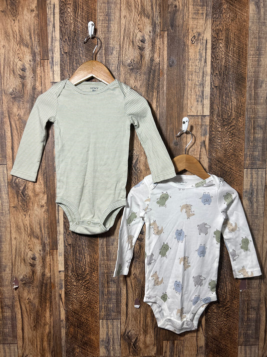 2pc LS onesie set, size 18m