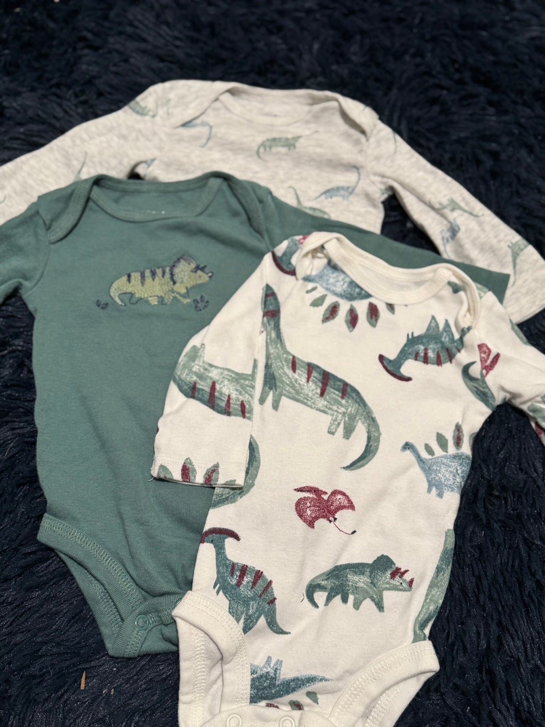 3pc LS onesie set, size 3m