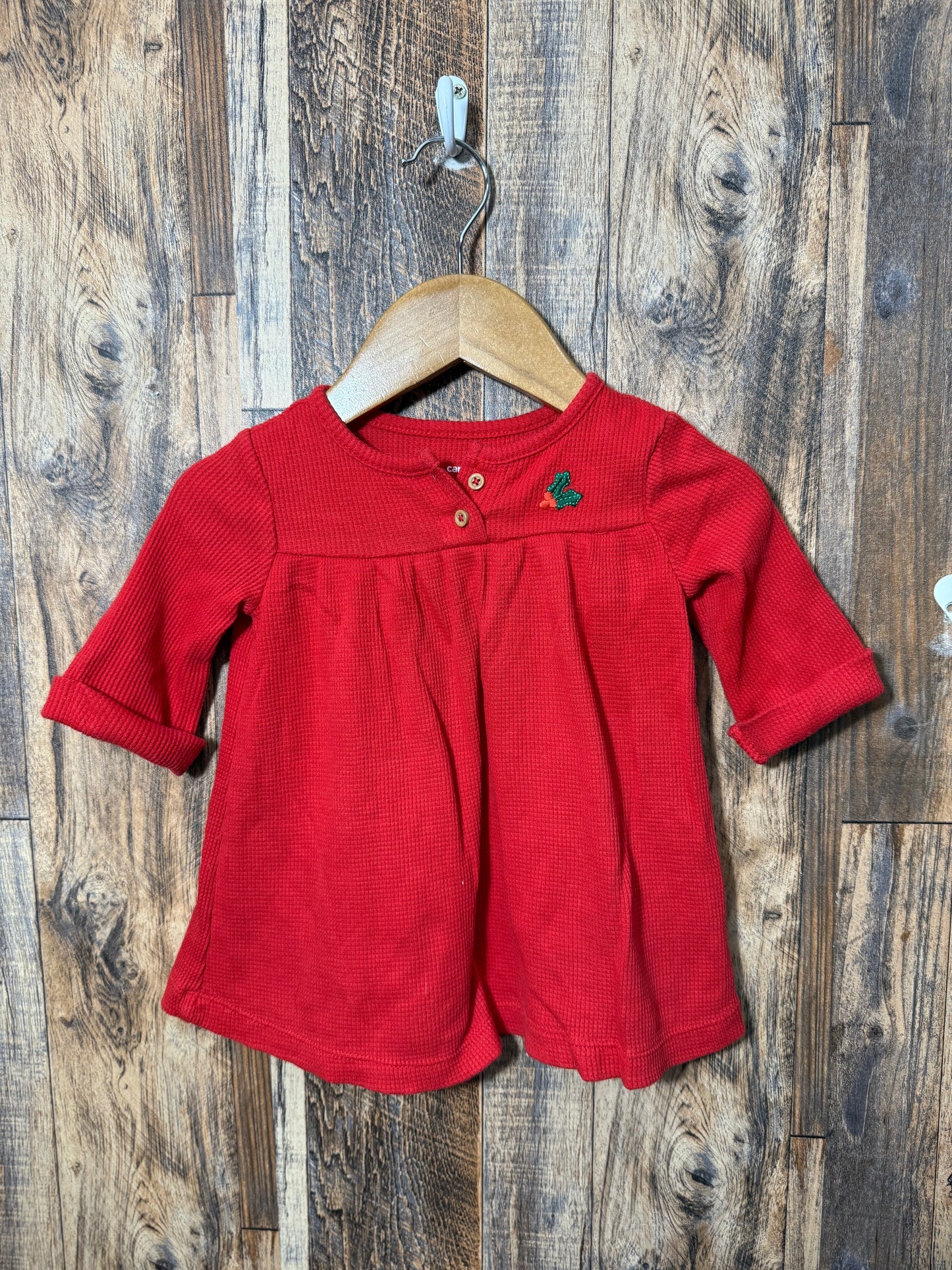 LS holiday dress, size 6m