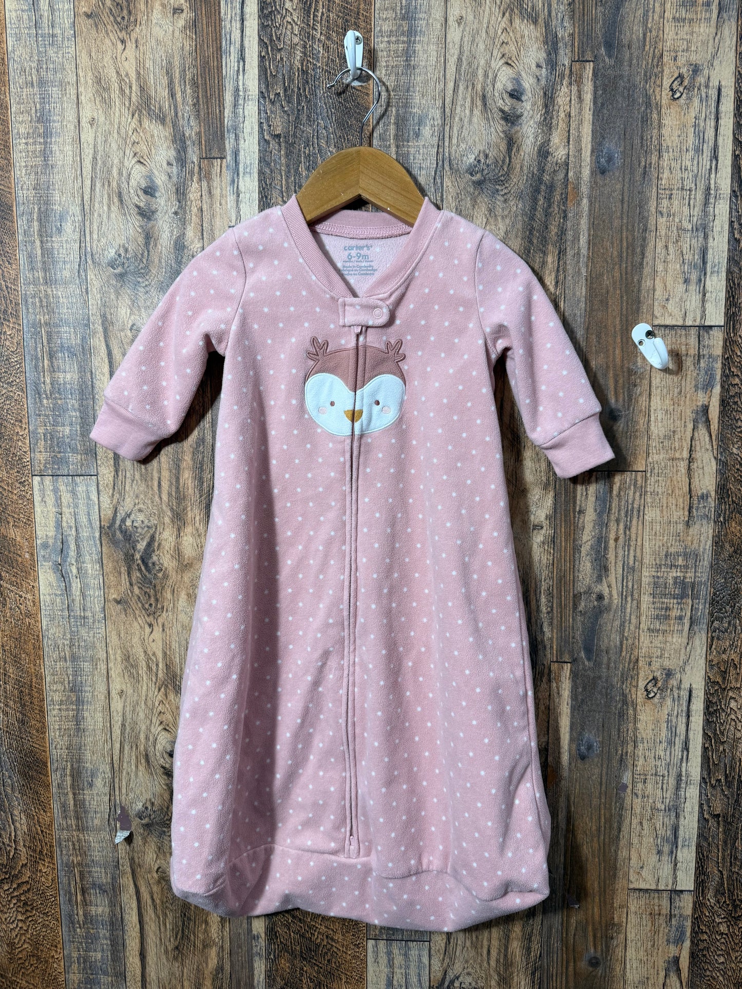 Fleece sleep gown, size 6-9m