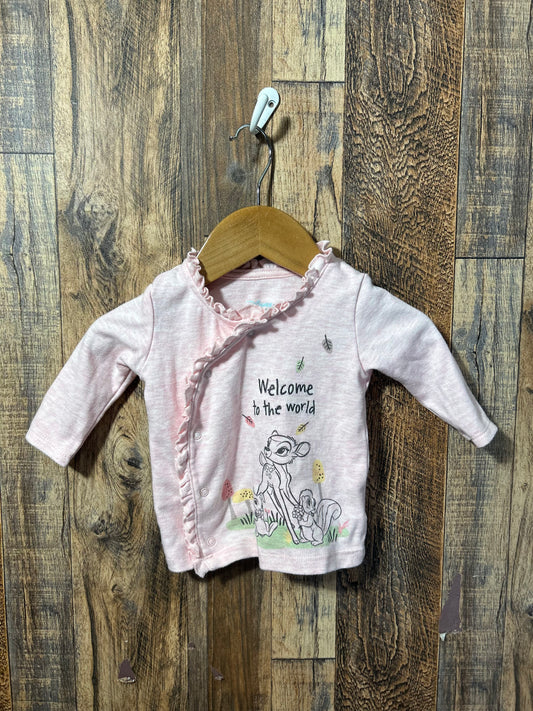 LS shirt, size 0-3m
