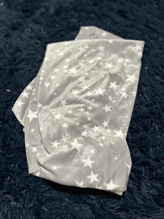 Grey & White Fleece bassinet sheet