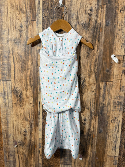 Fleece swaddle sack, size 3-6m