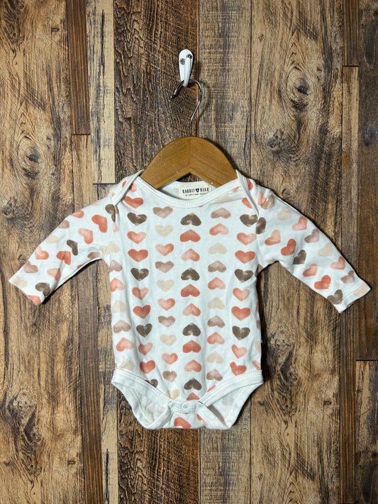 LS organic cotton onesie, size 0-3m