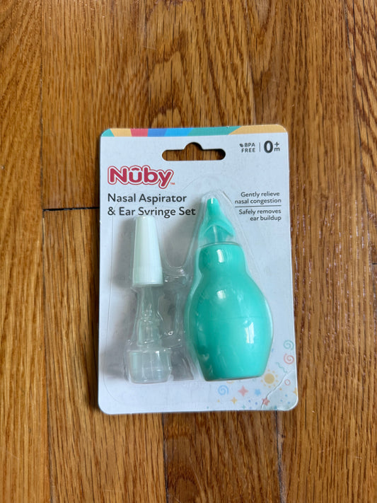 Nasal aspirator and ear syringe set