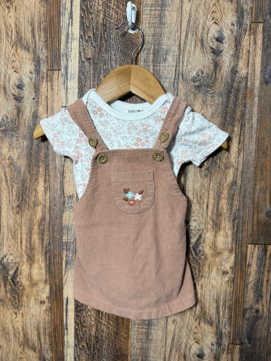 Organic cotton 2pc set, size 0-3m