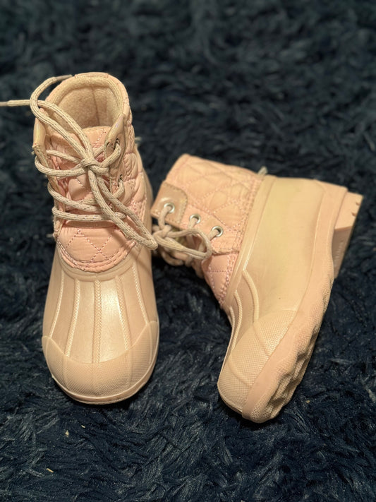 Pink Sperry boots, size 11