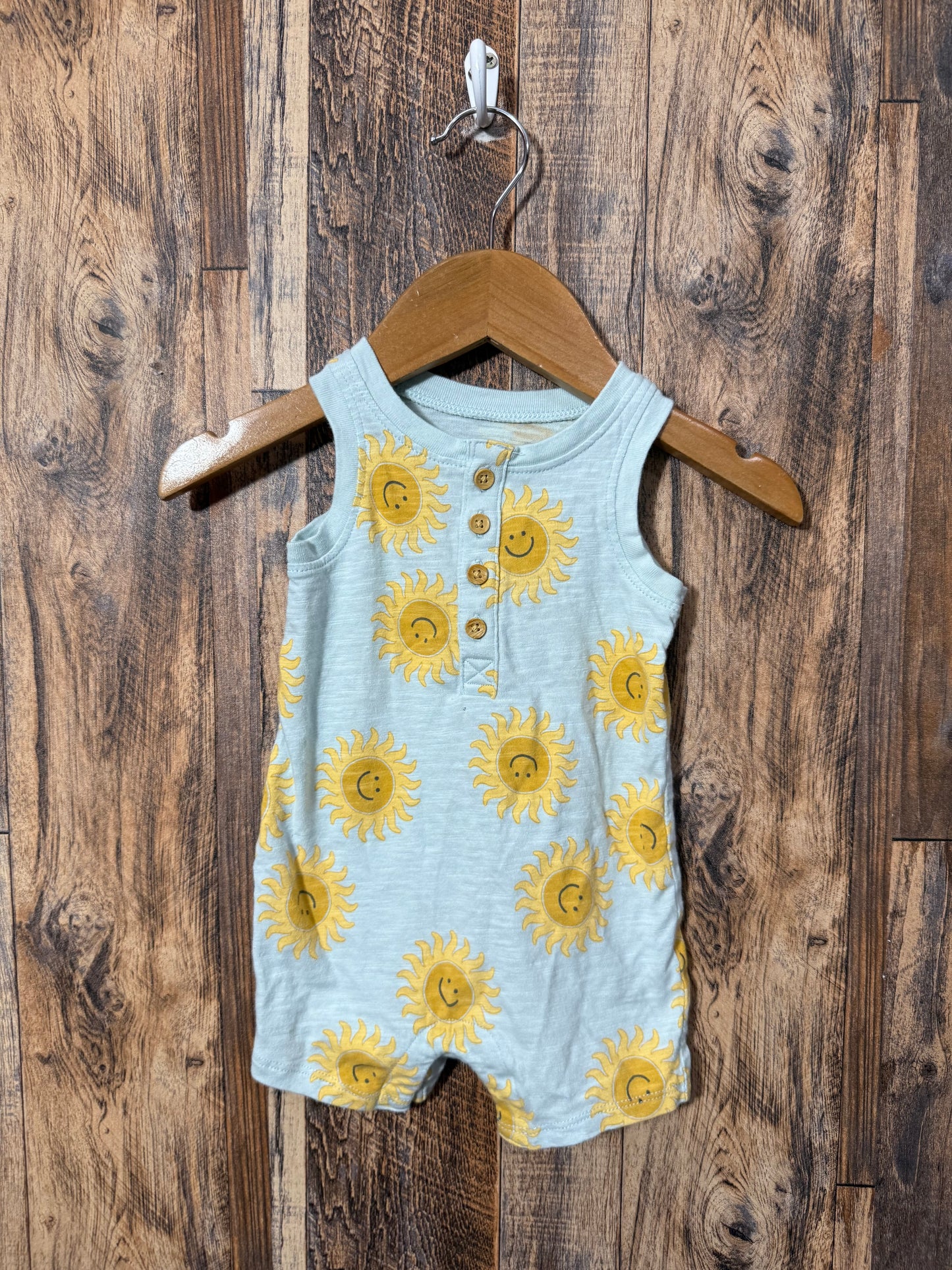 Organic cotton romper, size 3m