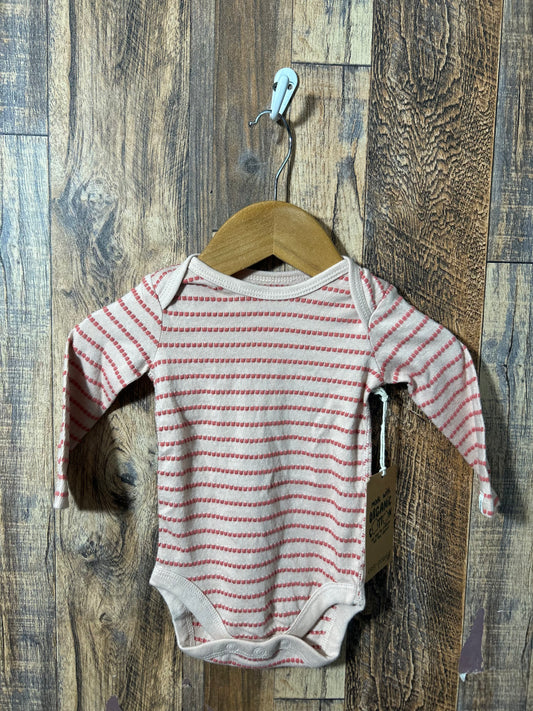 LS organic cotton onesie nwt, size 0/3m