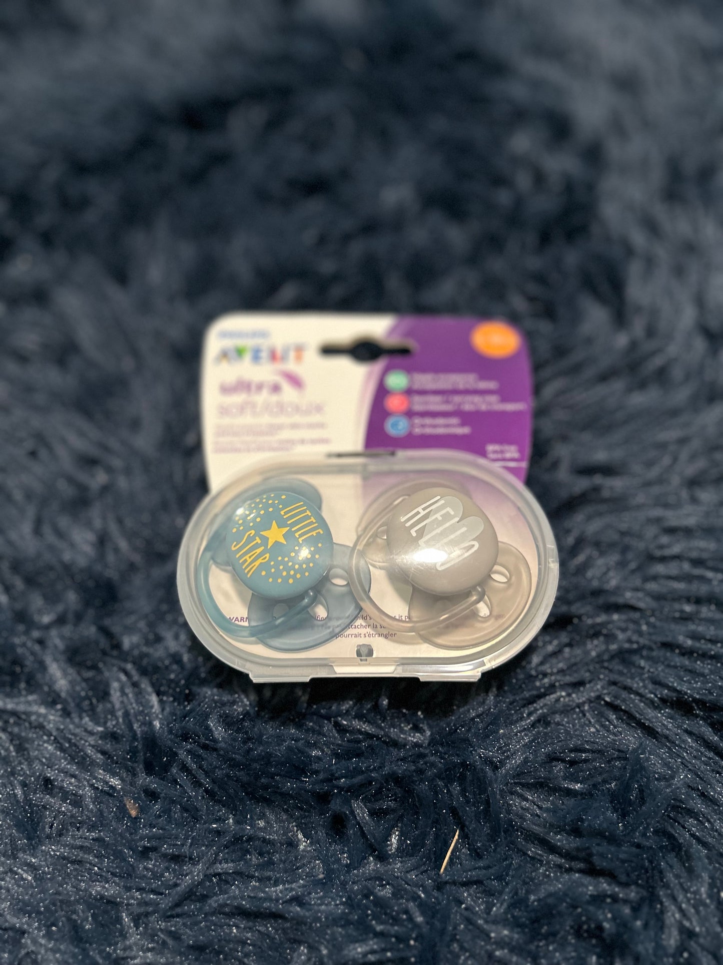 2pc pacifier set, 6-18m